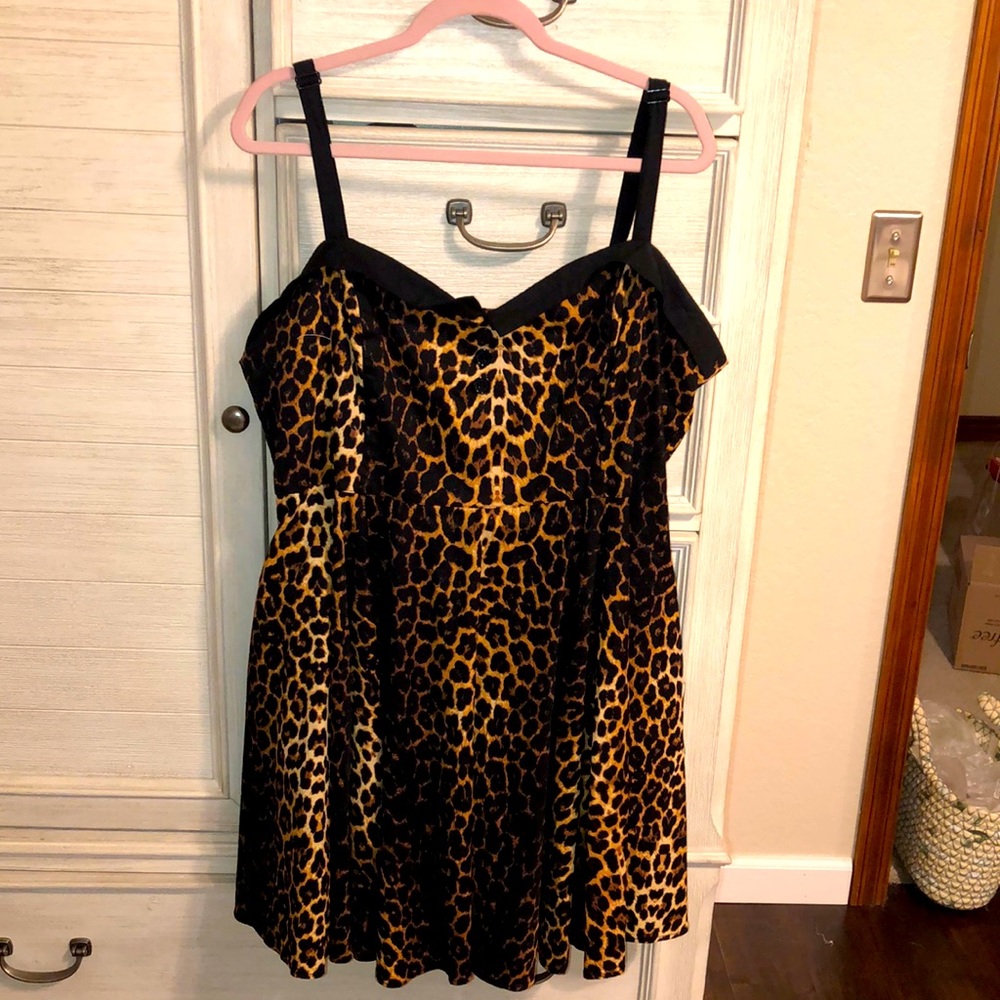 Hell Bunny Leopard Mini Dress 4X